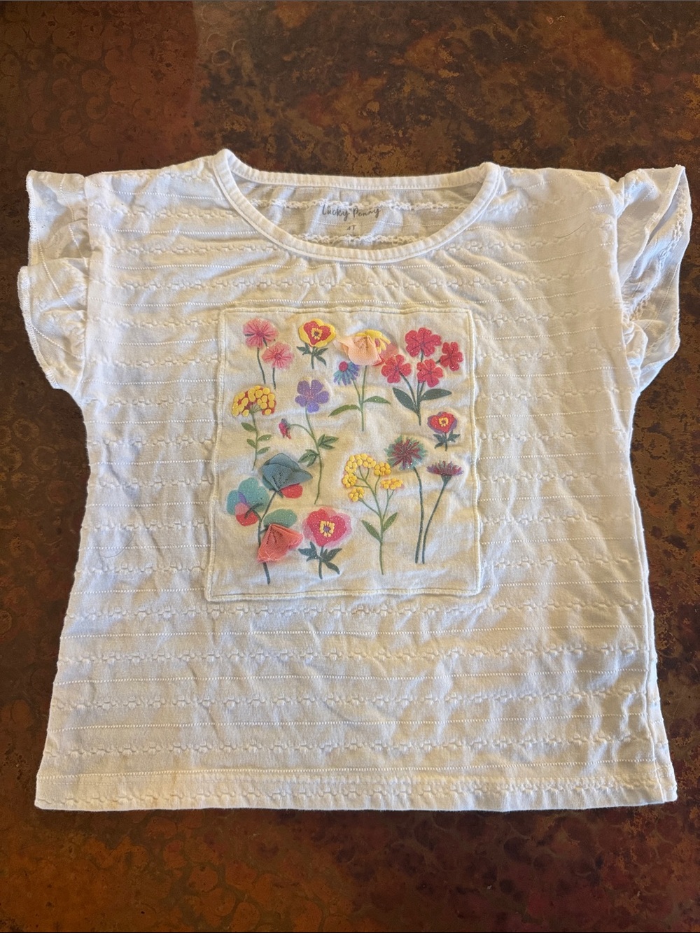 White Floral Embroidered Shirt